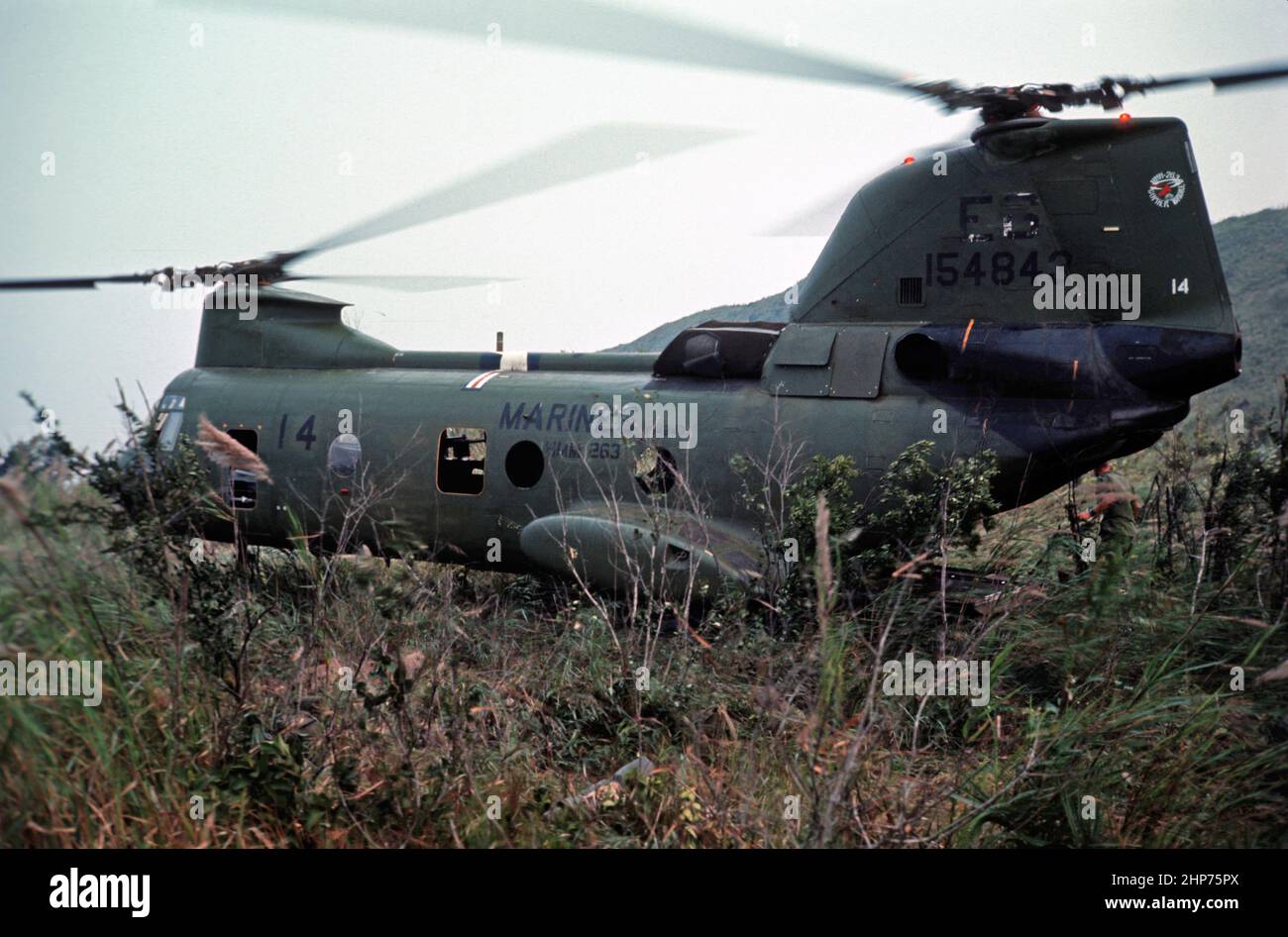Vietnam War Era Photos "Chopper, Oklahoma Hills", April 1969 PD photo courtesy of USMC Stock