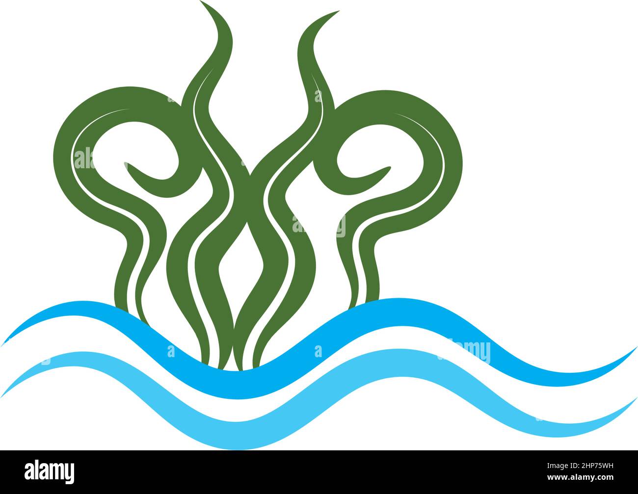 seaweed icon vector illustration design template Stock Vector