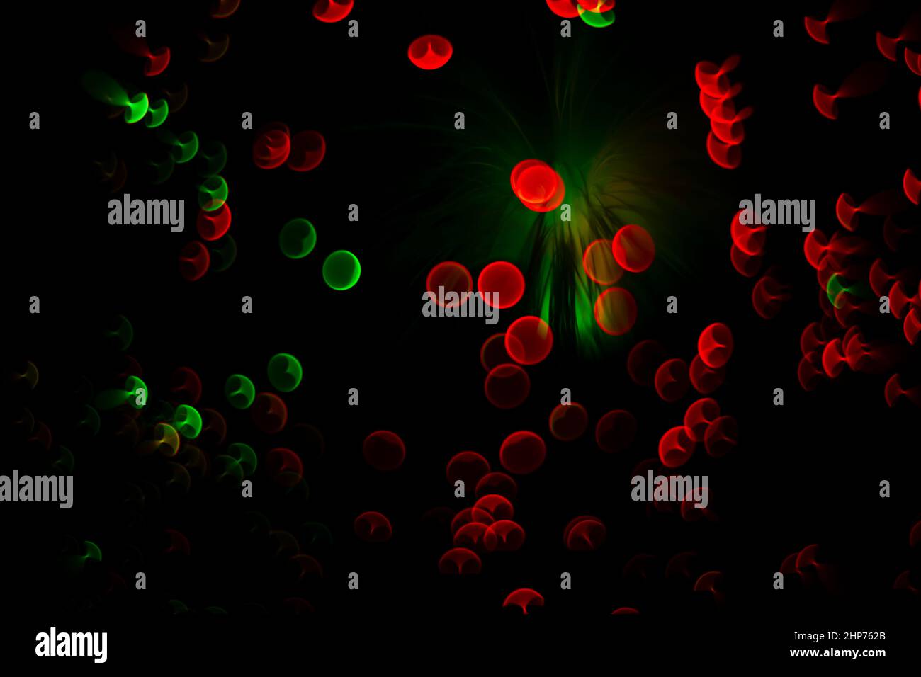 multicolored abstract background with balls floating Stock Photo
