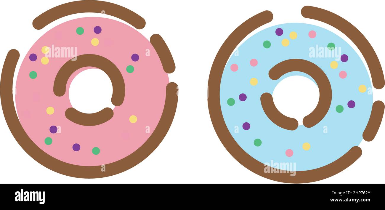 donuts vector,icon illustration design Stock Vector