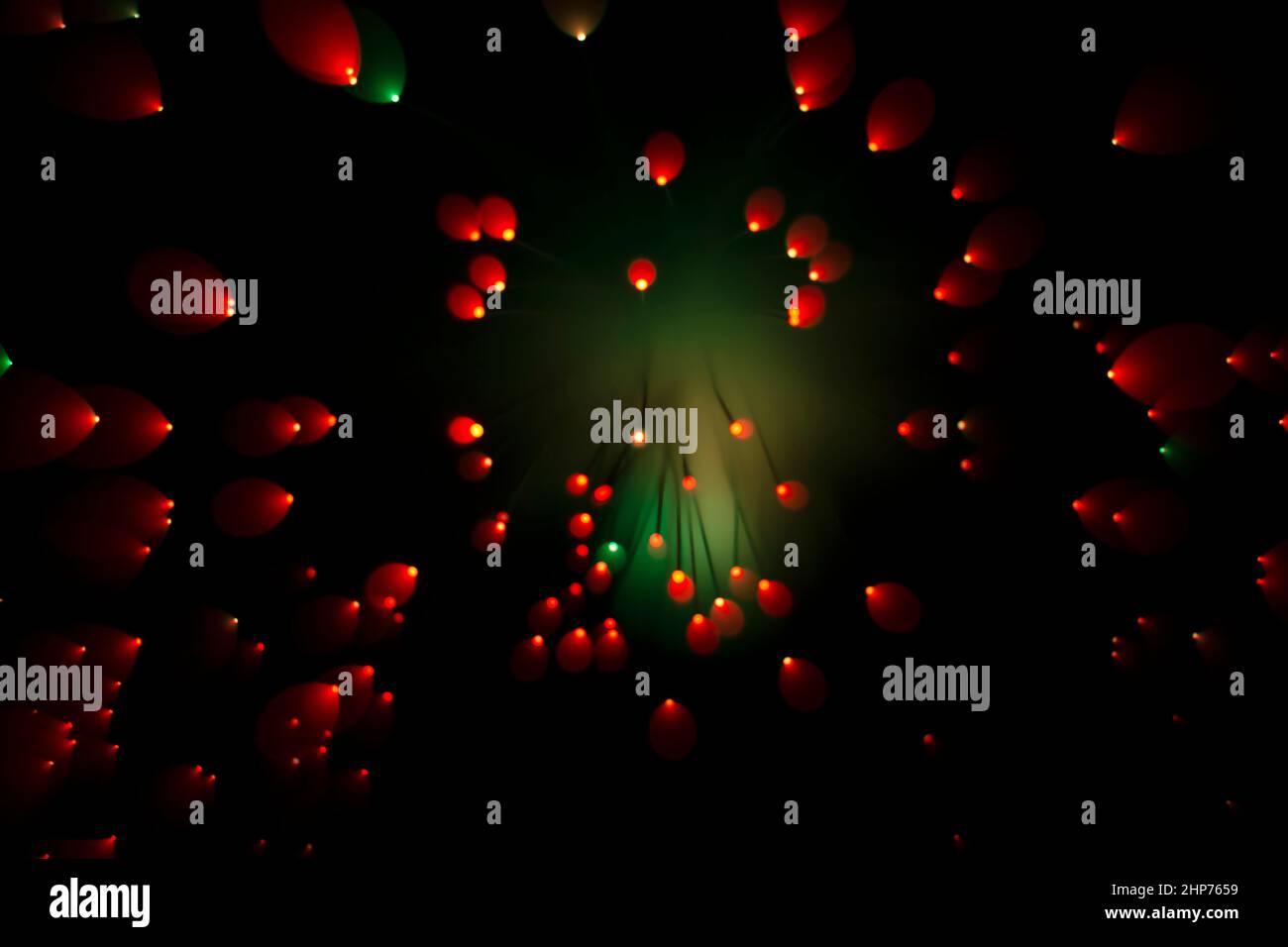 multicolored abstract background with balls floating Stock Photo