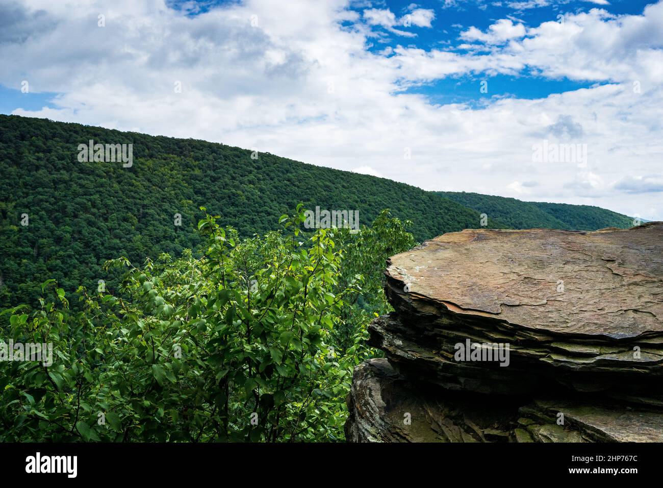 View from the top of a hill along the trails Stock Photo - Alamy