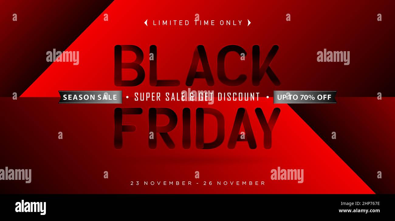 black friday red Stock Vector