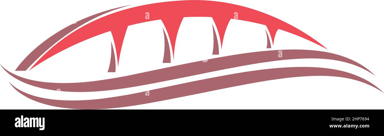 Bridge Logo Template vector icon illustration Stock Vector