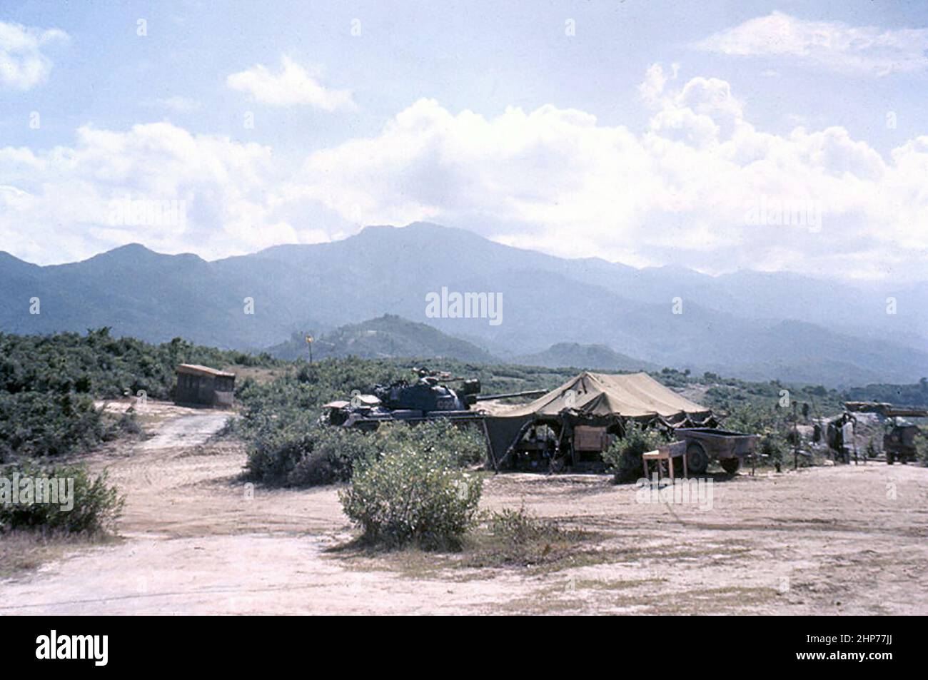 2d Battalion, 4th Marines command post west of Chu Lai - September 1965 - PD Photo courtesy of USMC Stock Photo