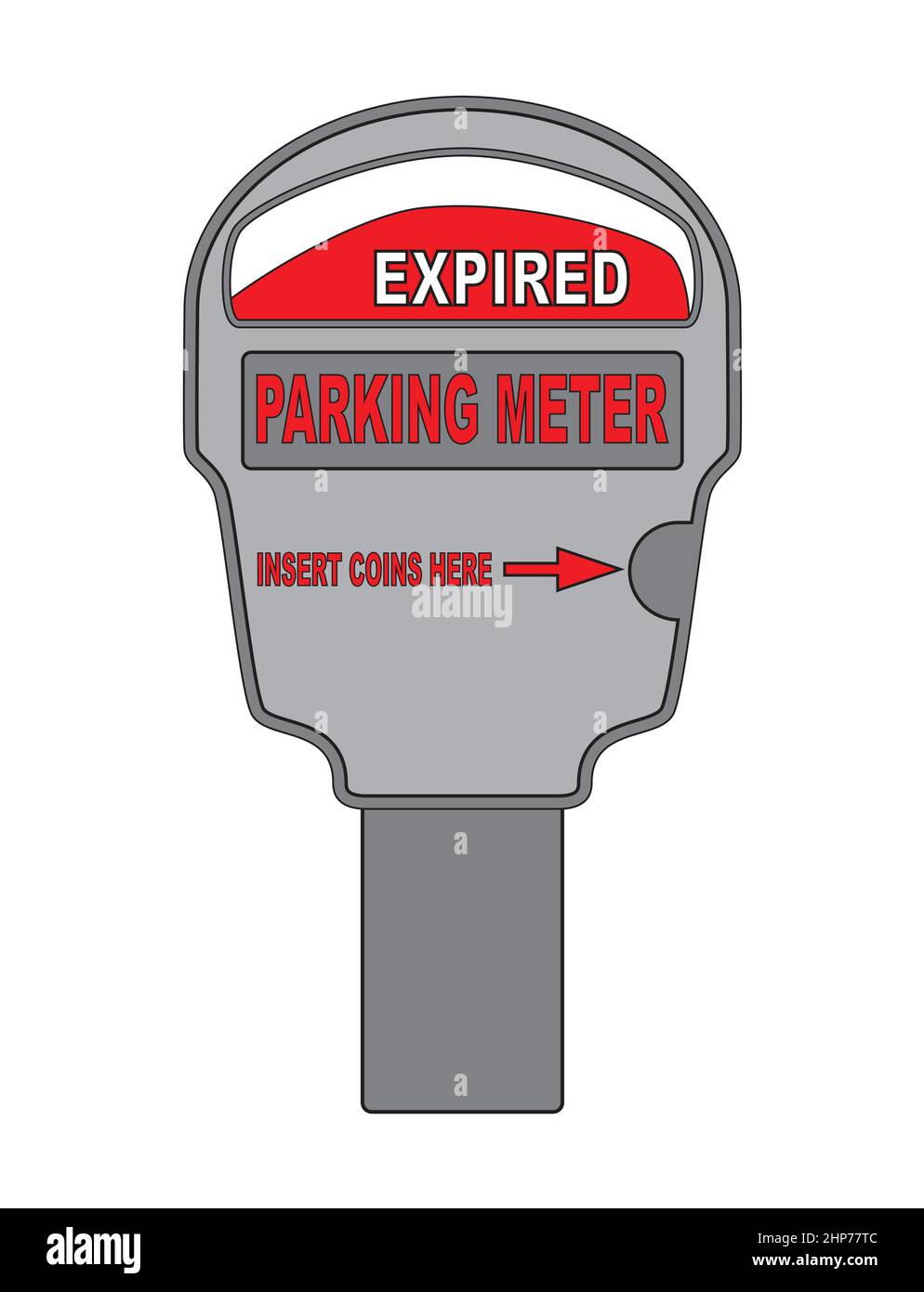 Parking Meter Expired Stock Vector