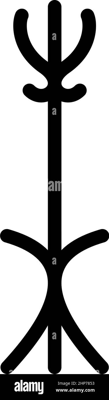 Office Coat Stand Icon Stock Vector
