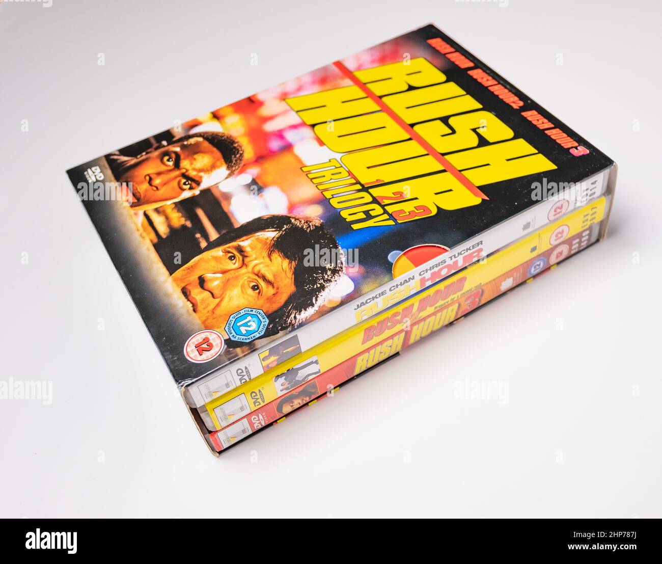 Norwich, Norfolk, UK February 2022. The Rush Hour Trilogy DVD box set