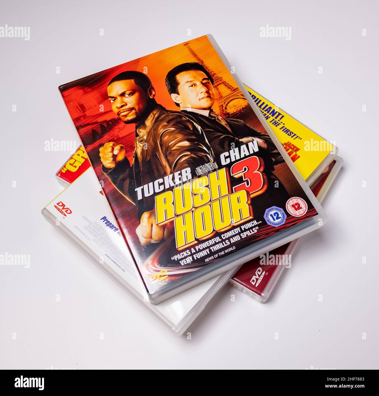 Norwich, Norfolk, UK February 2022. The Rush Hour Trilogy DVD box set