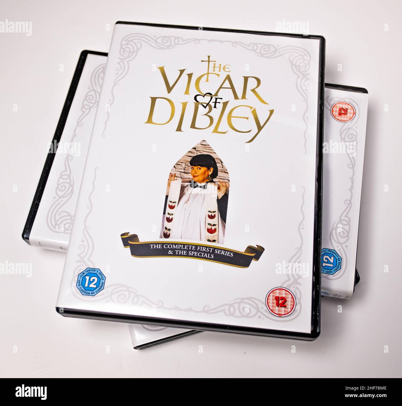 Norwich, Norfolk, UK – February 2022. The Vicar of Dibley, featuring the  iconic Dawn French, DVD on a stack of DVDs isolated on a plain white  backgrou Stock Photo - Alamy