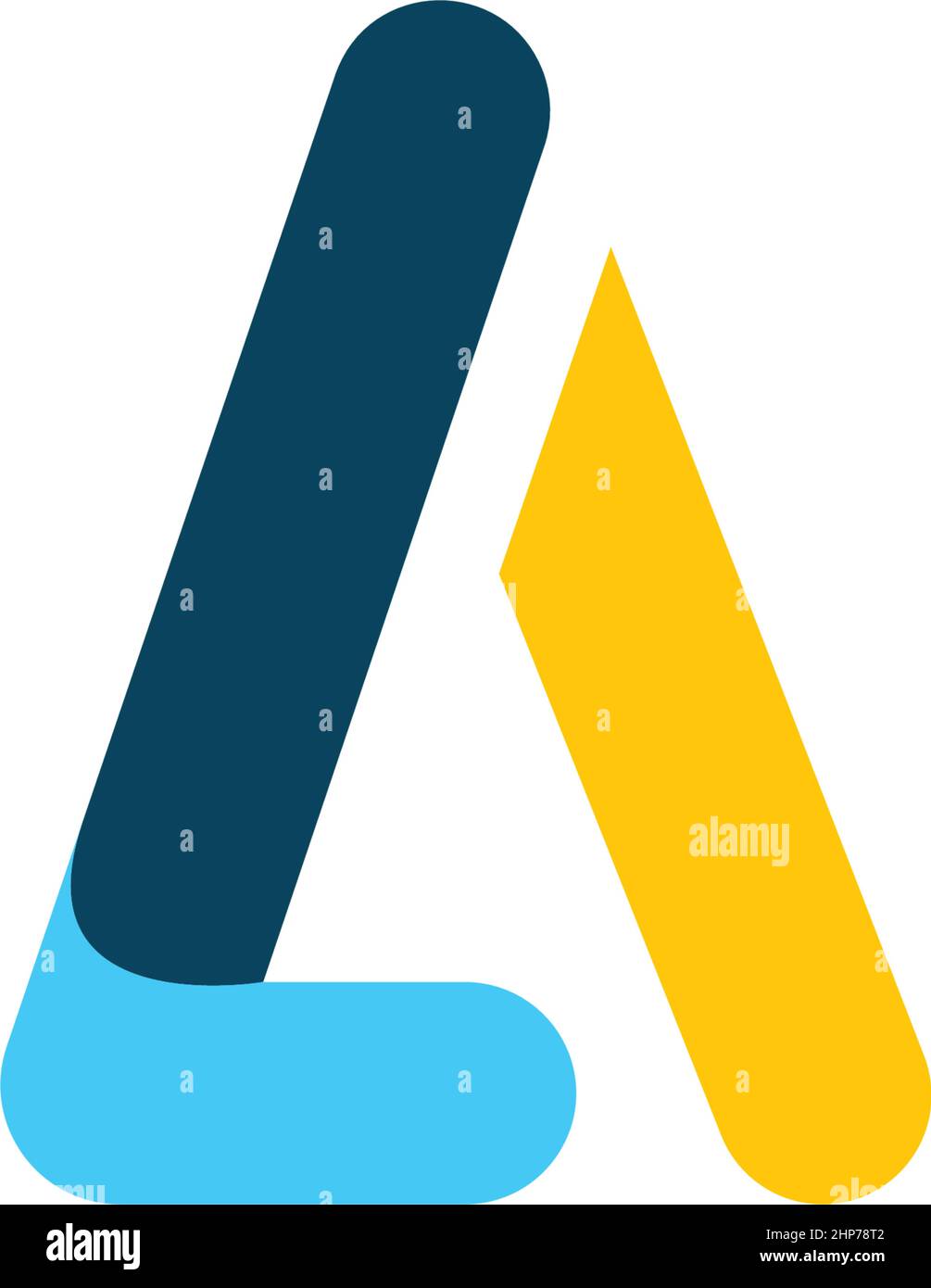 LA  letter or triangle  business vector icon illustration Stock Vector