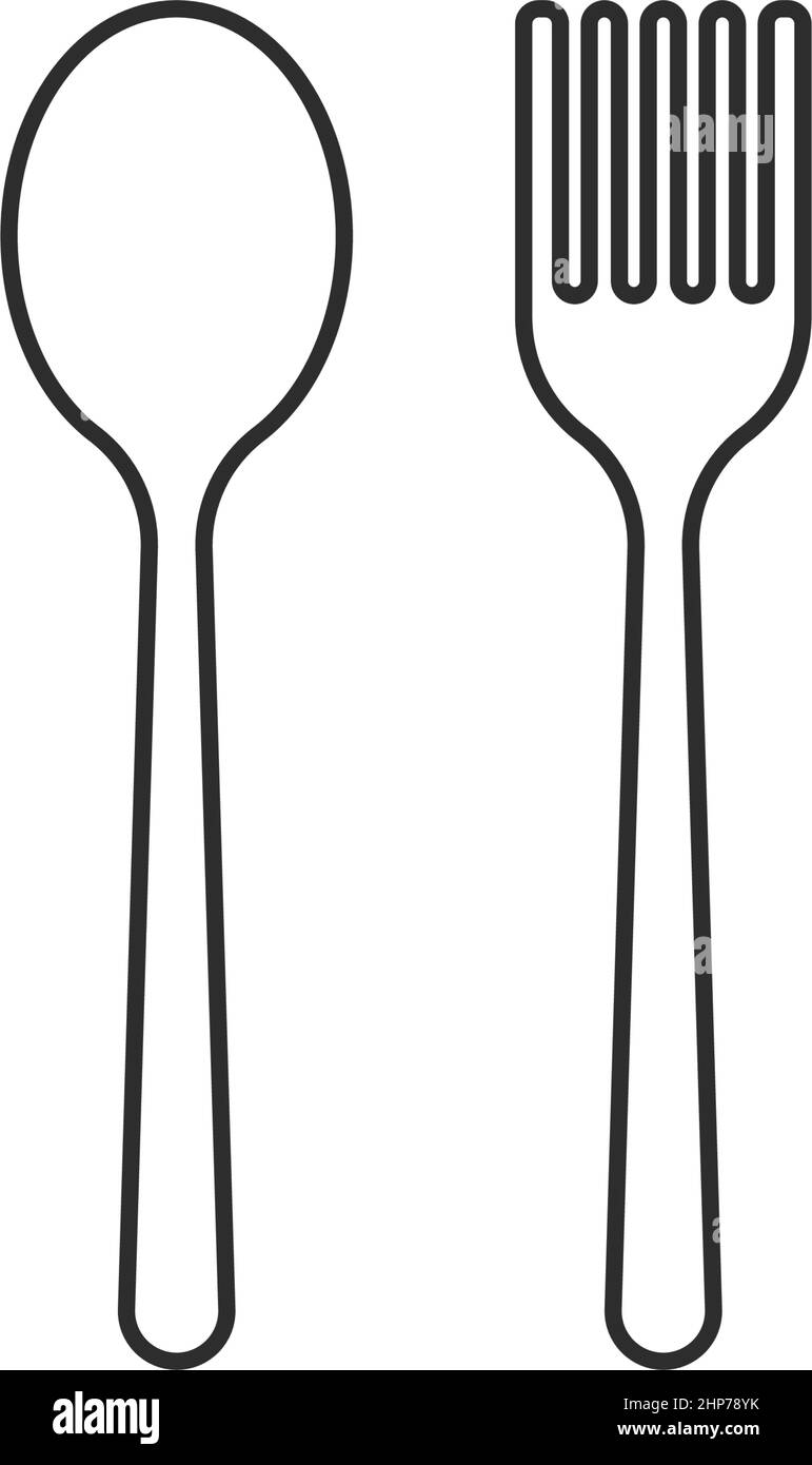 fork,spoon  icon vector illustration Stock Vector