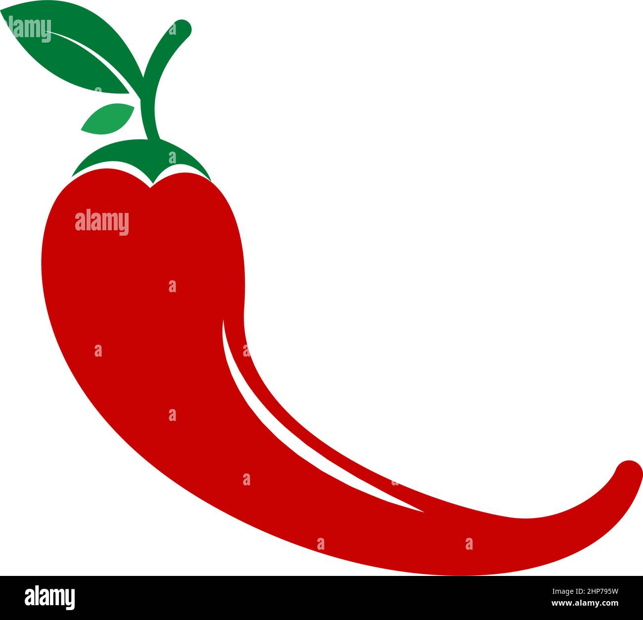 Chilli, red pepper icon logo design illustration Stock Vector
