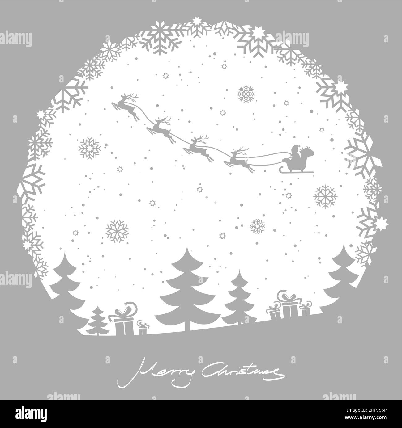 simple christmas background with typical elements Stock Vector