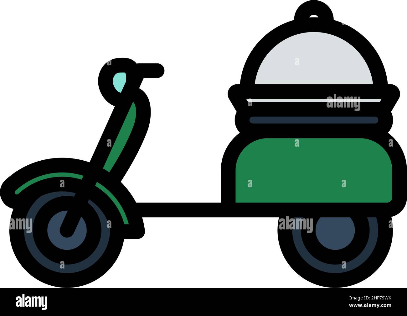 Icon Of Delivering Motorcycle Stock Vector