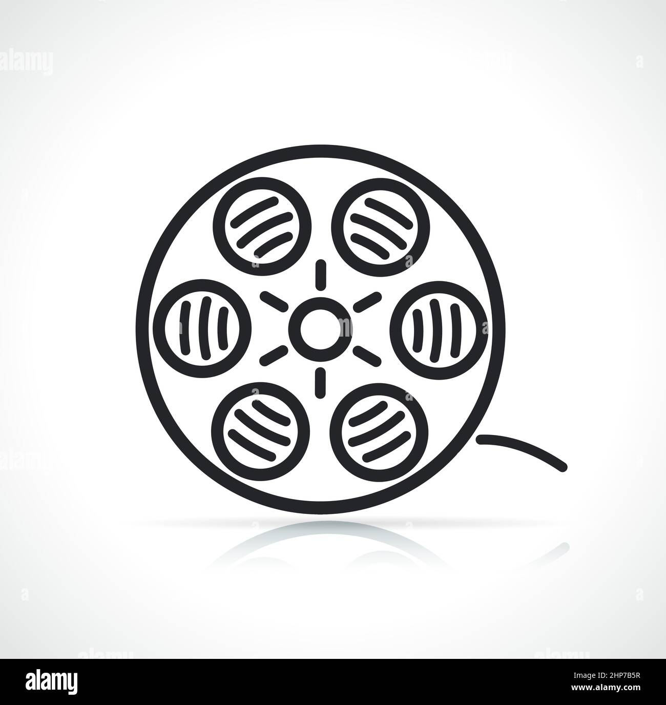 film or cinema coil icon Stock Vector