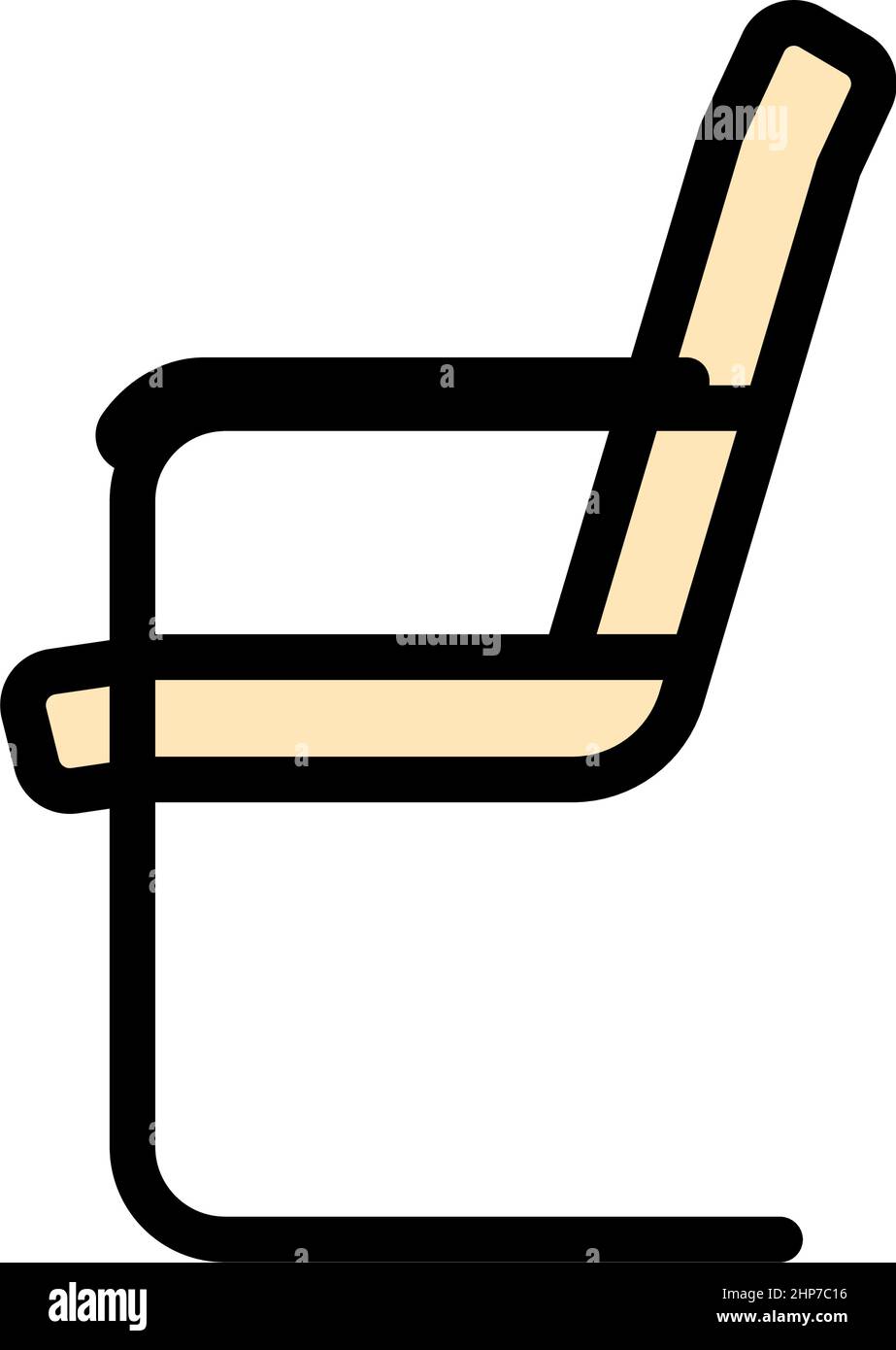 Guest Office Chair Icon Stock Vector