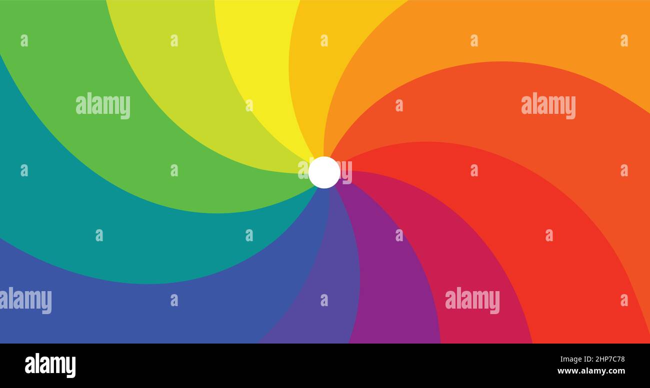 Rainbow Twirl Circle Stock Vector
