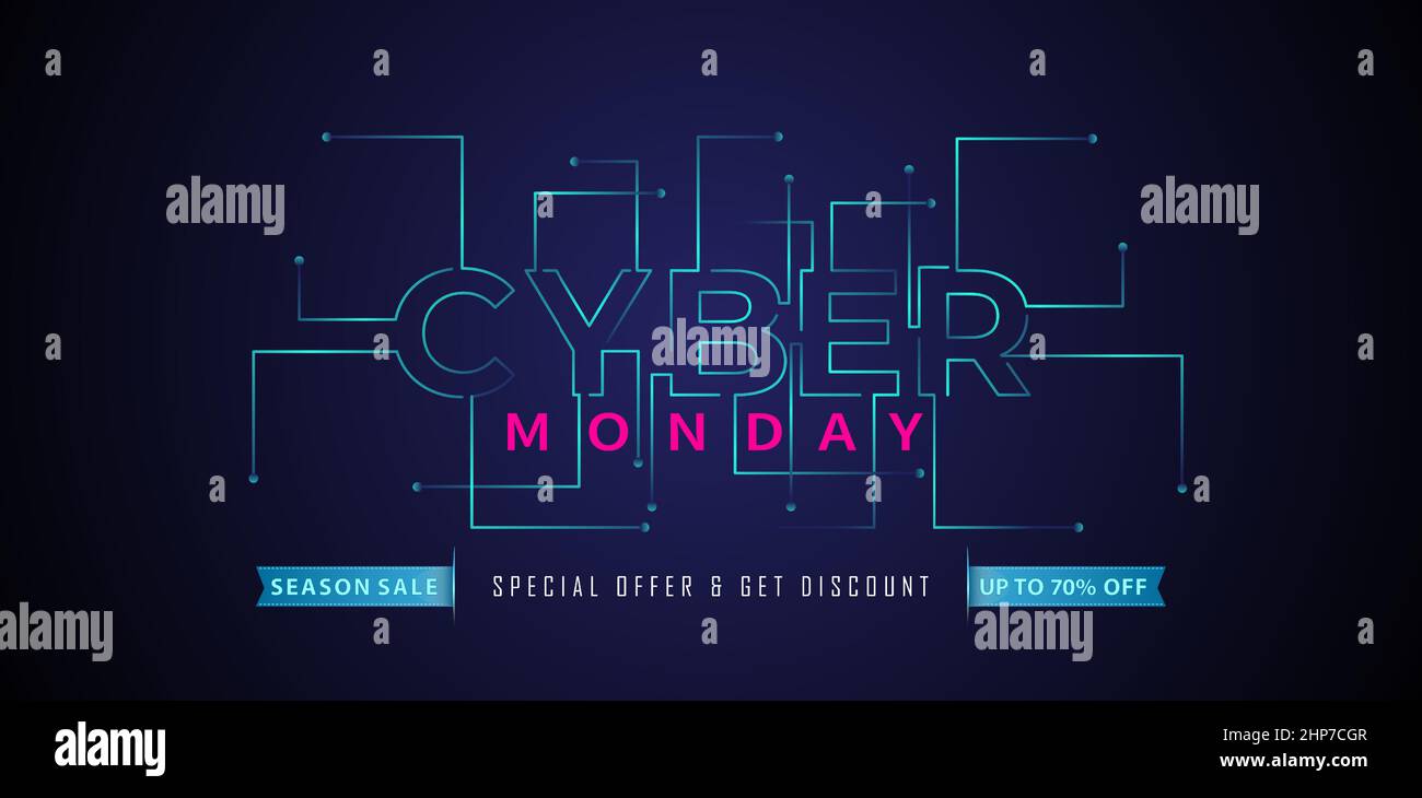 Online shopping cyber week Stock Vector Images Alamy