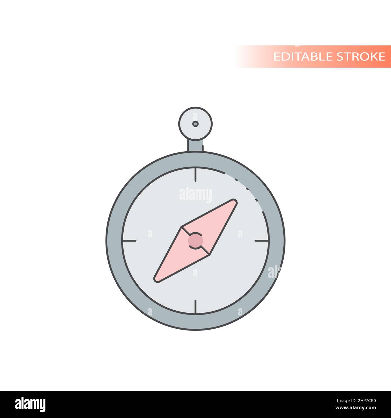 Compass thin line vector icon Stock Vector