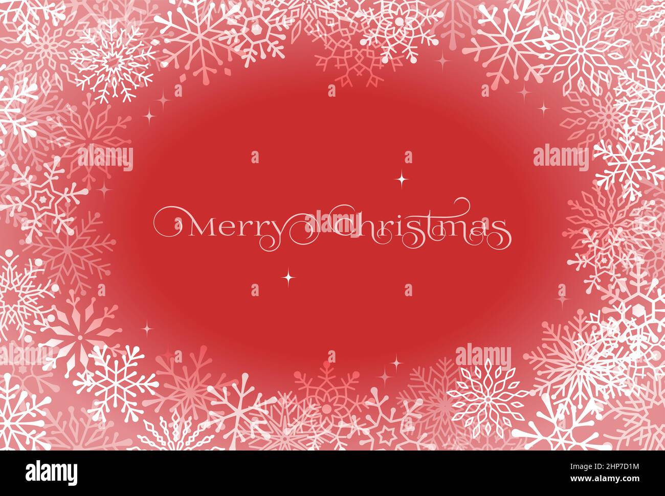 Fashionable snowflake Christmas card, background illustration Stock Vector