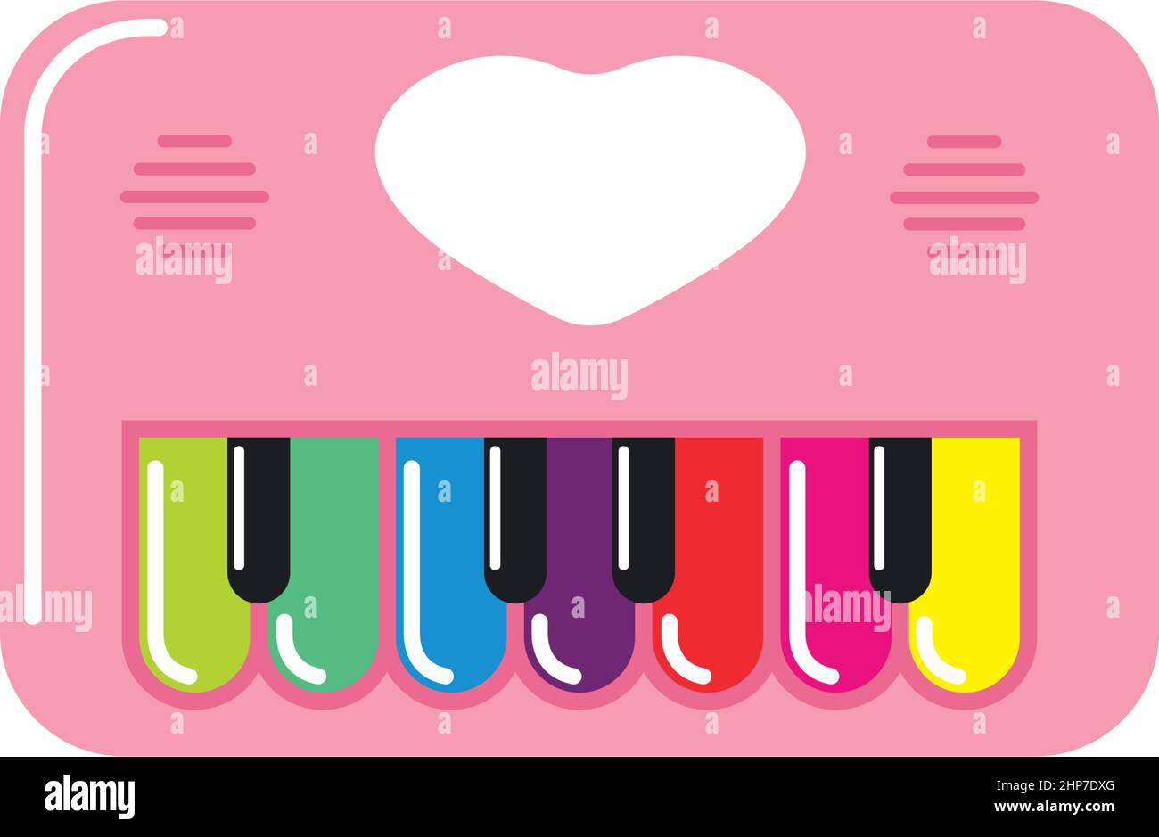 piano toy  icon vector illustration design template Stock Vector