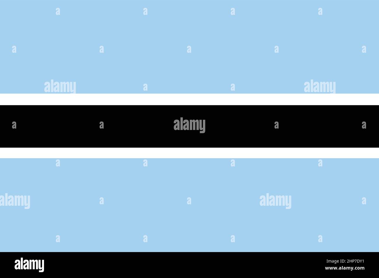Botswana National Flag Stock Vector