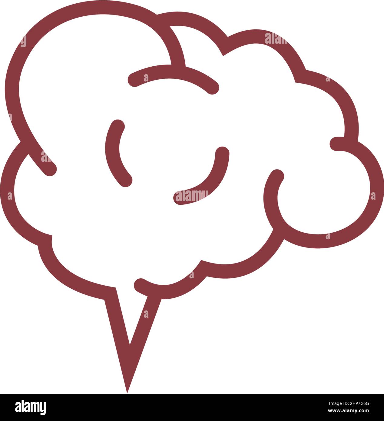 Brain Logo vector icon Template Stock Vector