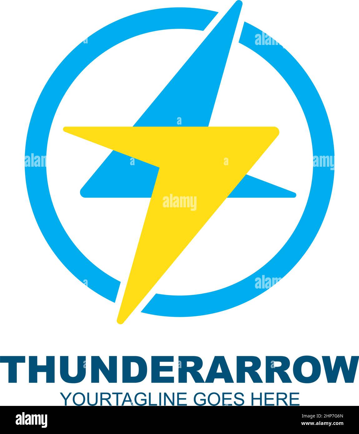 thunderbolt arrow vector icon illustration design template Stock Vector