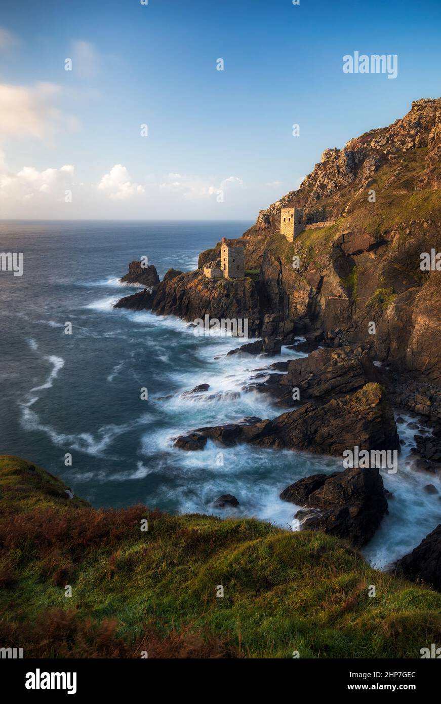 The Crowns Engine House Botallack Mine Cornwall Stock Photo - Alamy