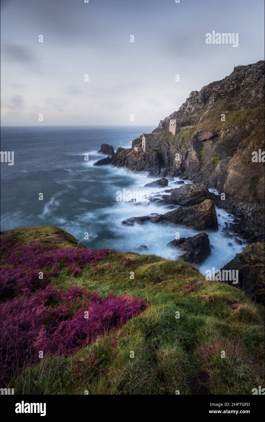 The Crowns Engine House Botallack Mine Cornwall Stock Photo - Alamy