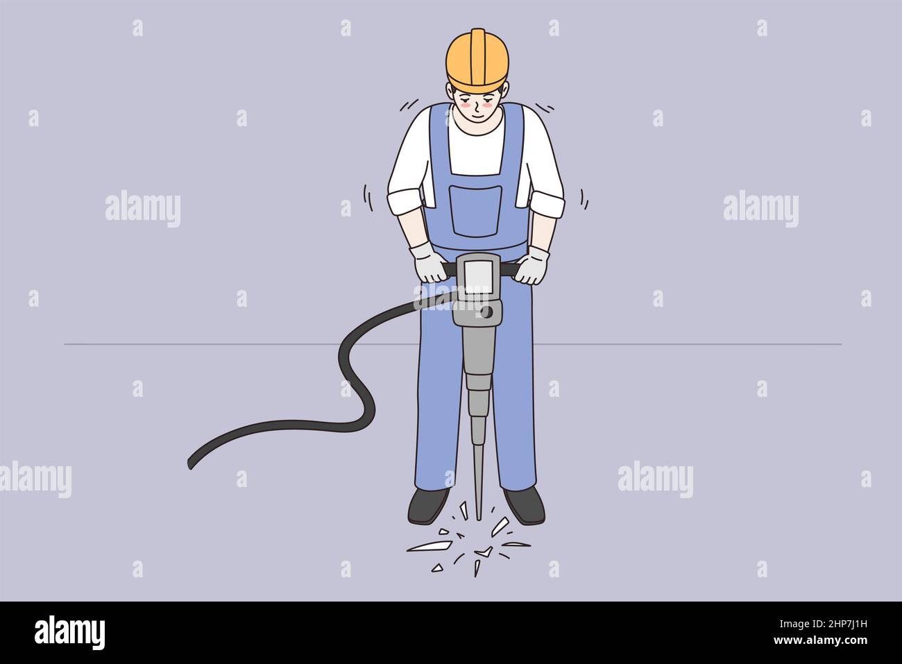 Construction works and industry concept. Stock Vector