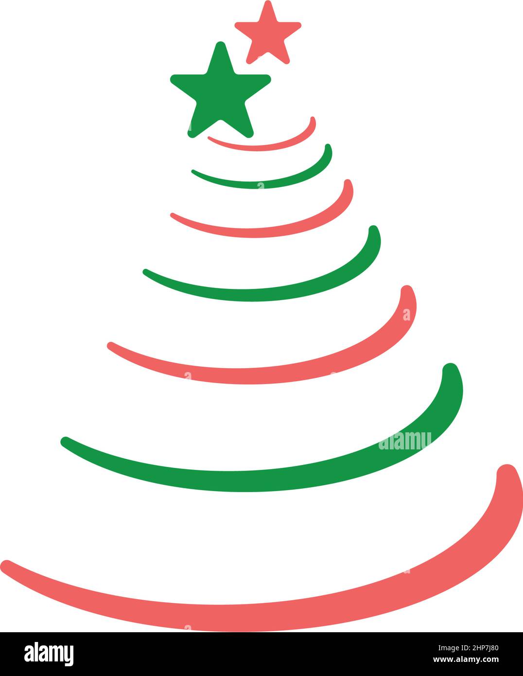 Christmas Tree icon flat design template Stock Vector