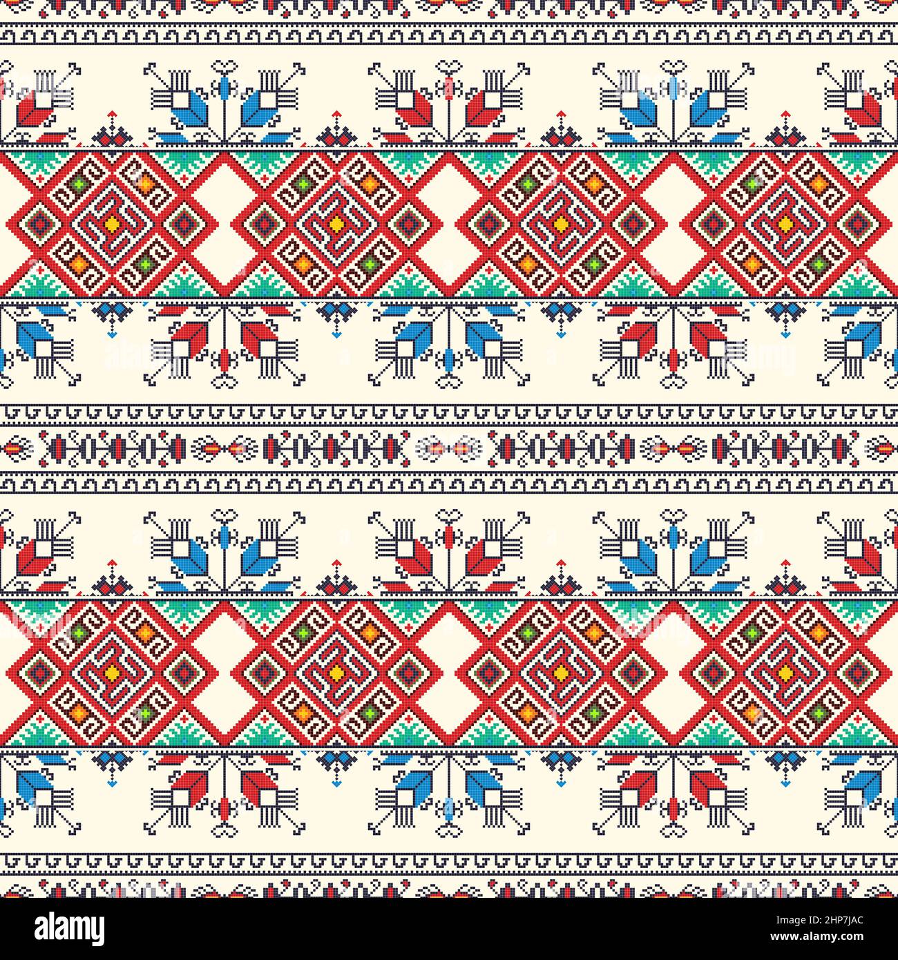 Bulgarian embroidery pattern 20 Stock Vector