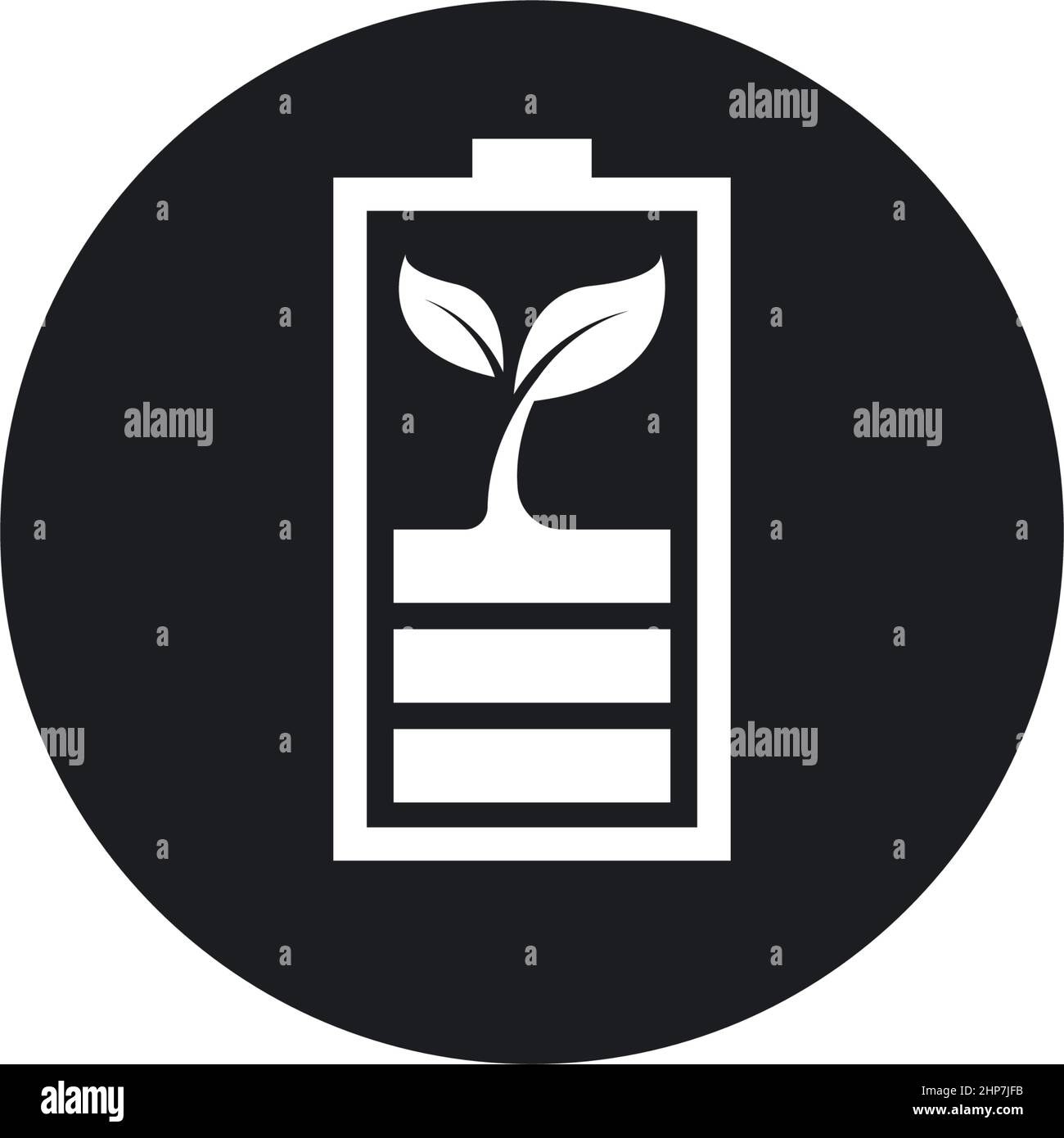 eco battery icon illustration vector design Stock Vector