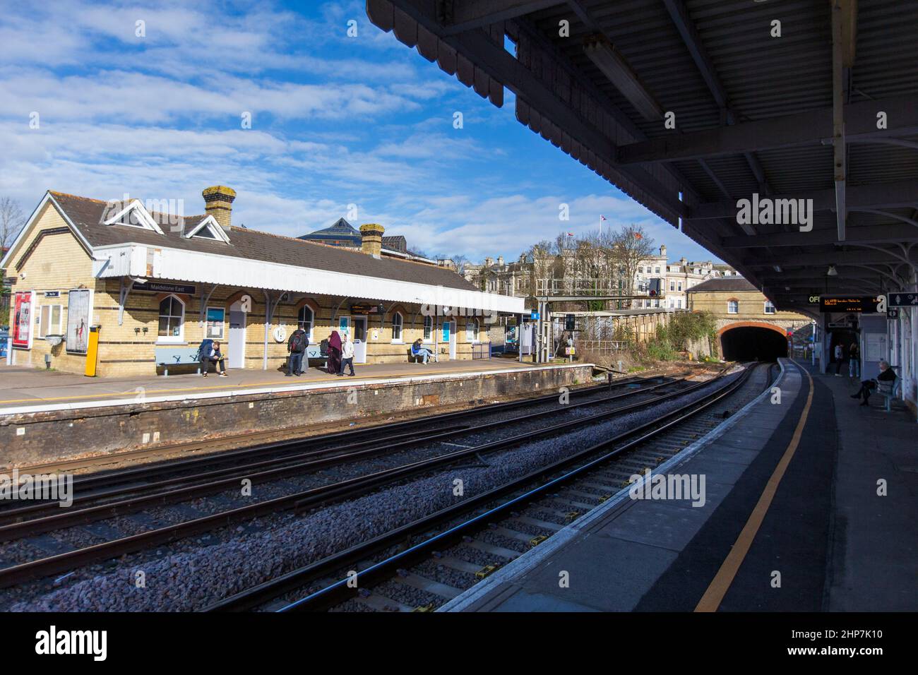 Maidstone East railway station is one of three stations in the central area of Maidstone Kent England but currently the only one with a regular direct service to London. The station is