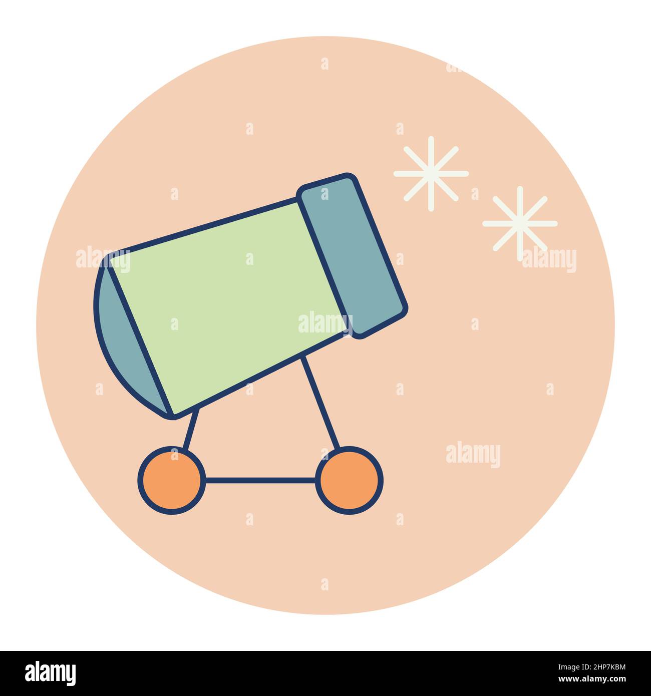 Snow cannon vector icon. Winter sign Stock Vector