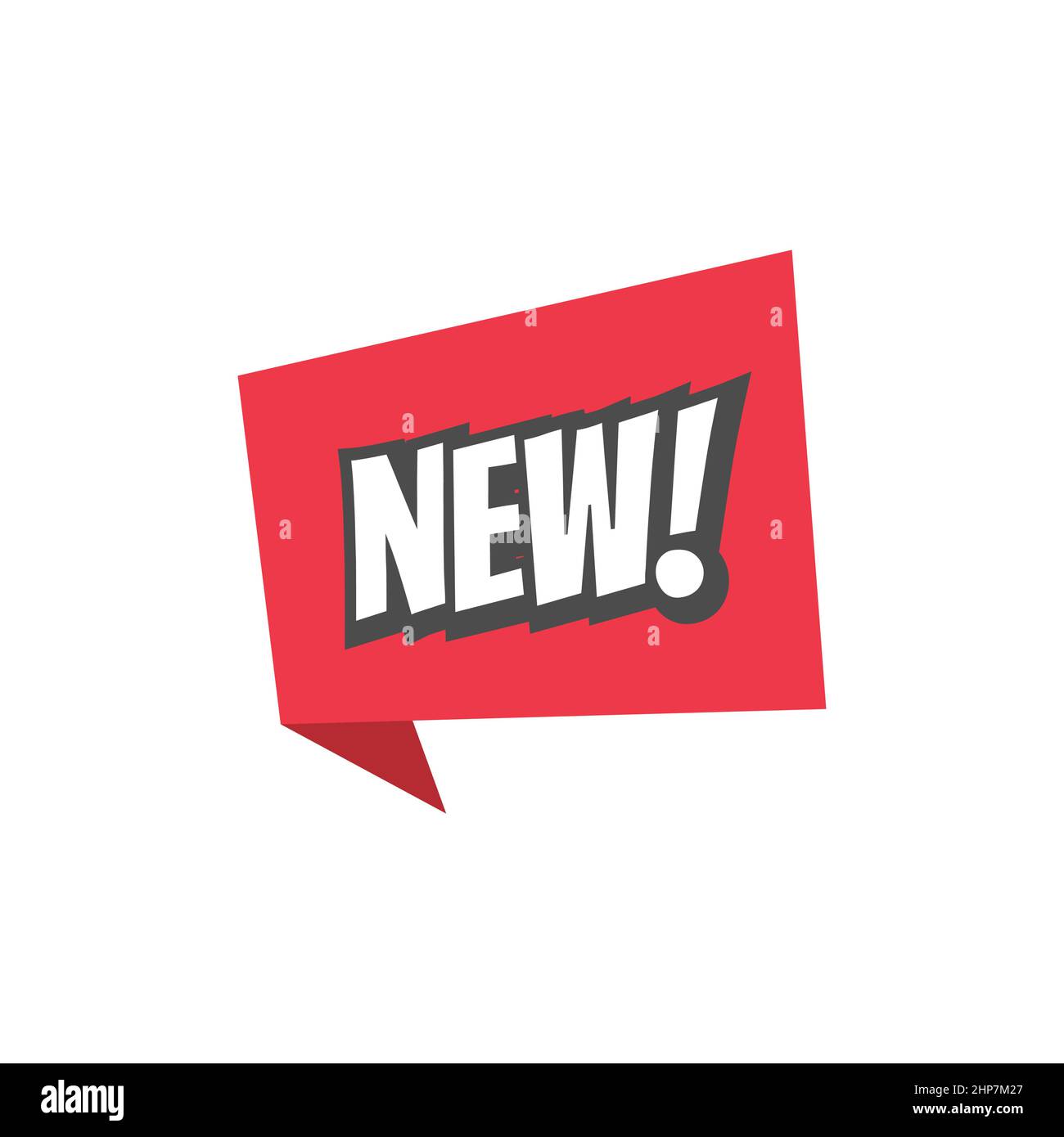 New lettering banner in red Stock Vector