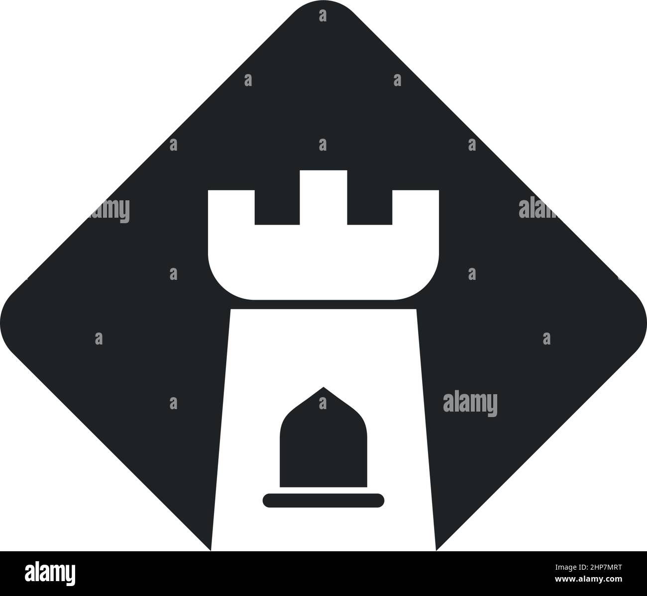 Castle logo icon design vector illustration Stock Vector