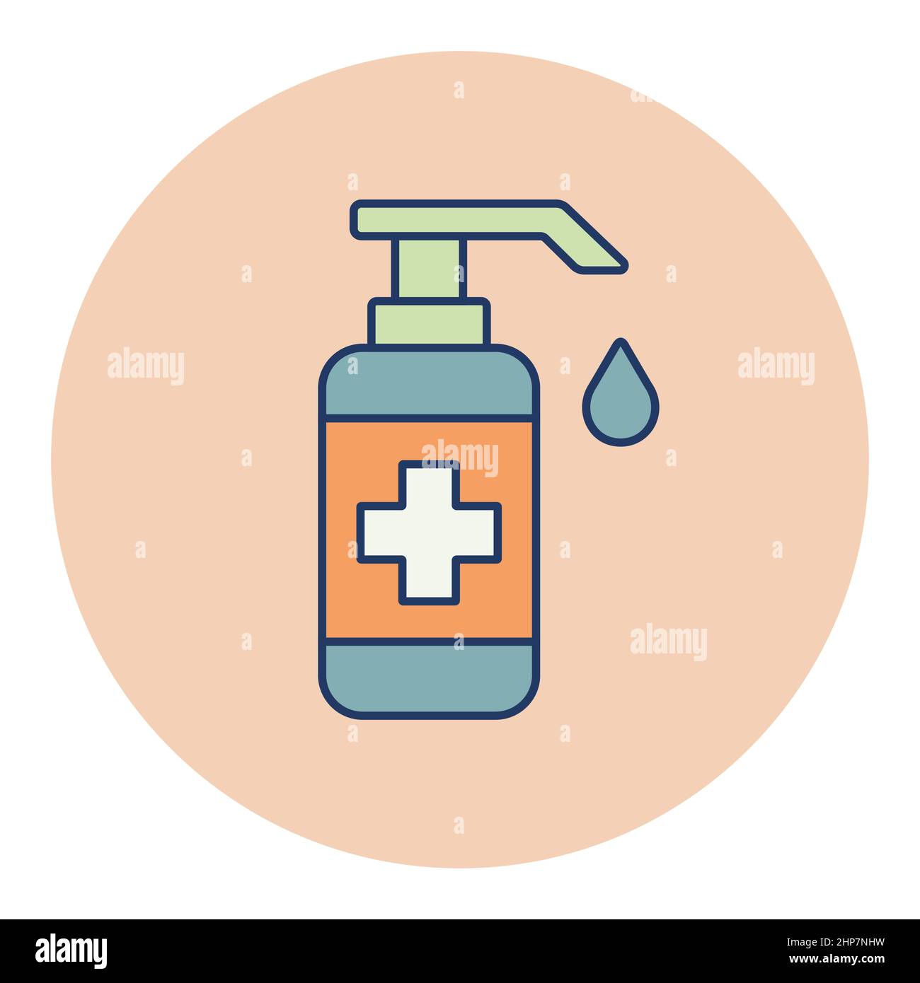 Washing hand with sanitizer liquid soap icon Stock Vector Image & Art ...