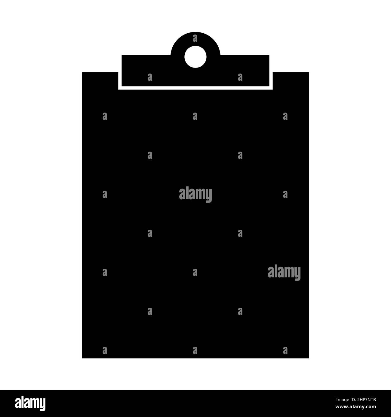 Paper clipboard vector icon. Paper clipboard silhouette illustration