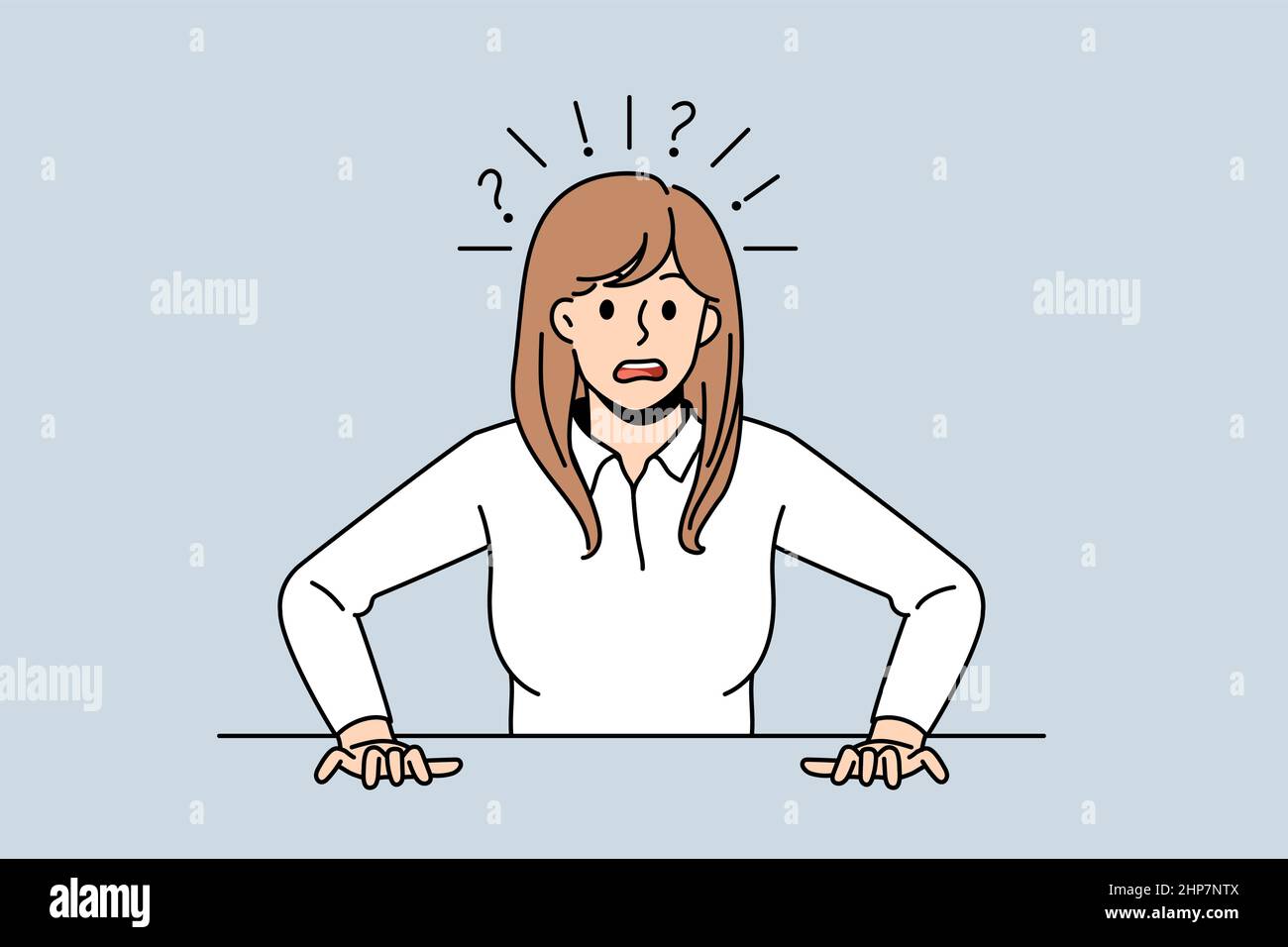 Amazed woman feel shocked with unexpected message Stock Vector