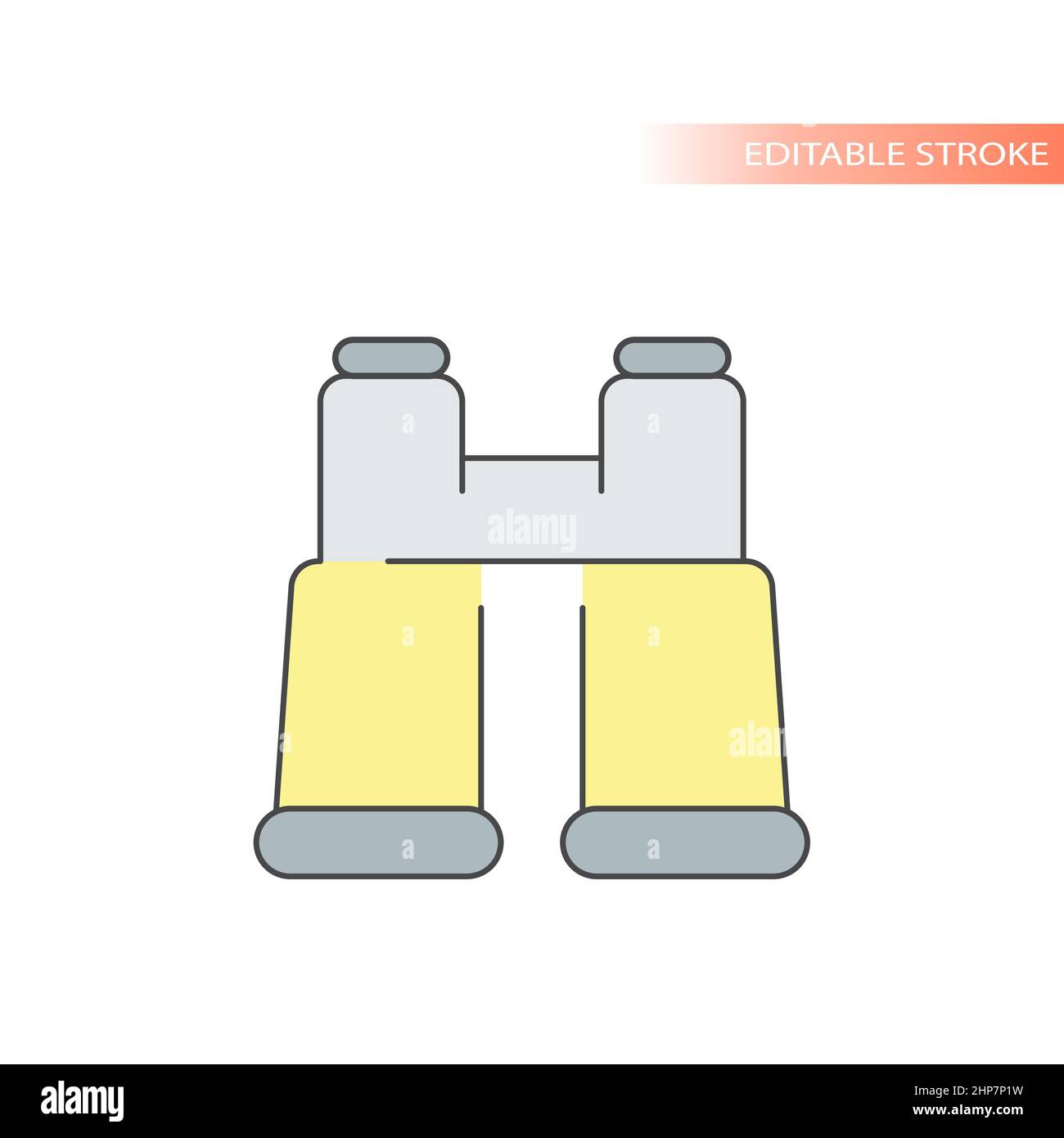 Binoculars line vector icon Stock Vector
