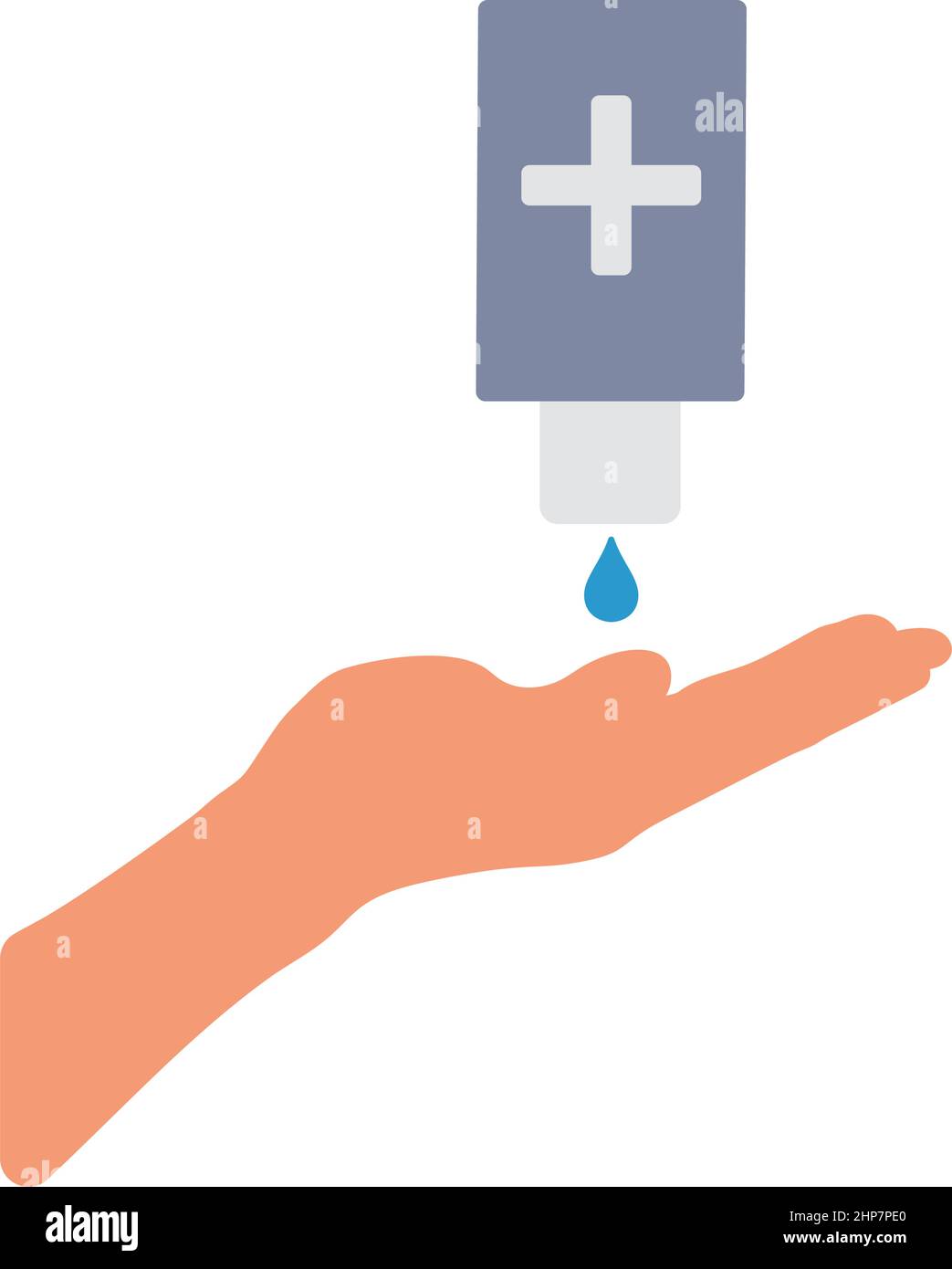 Sanitizer With Hand Icon Stock Vector