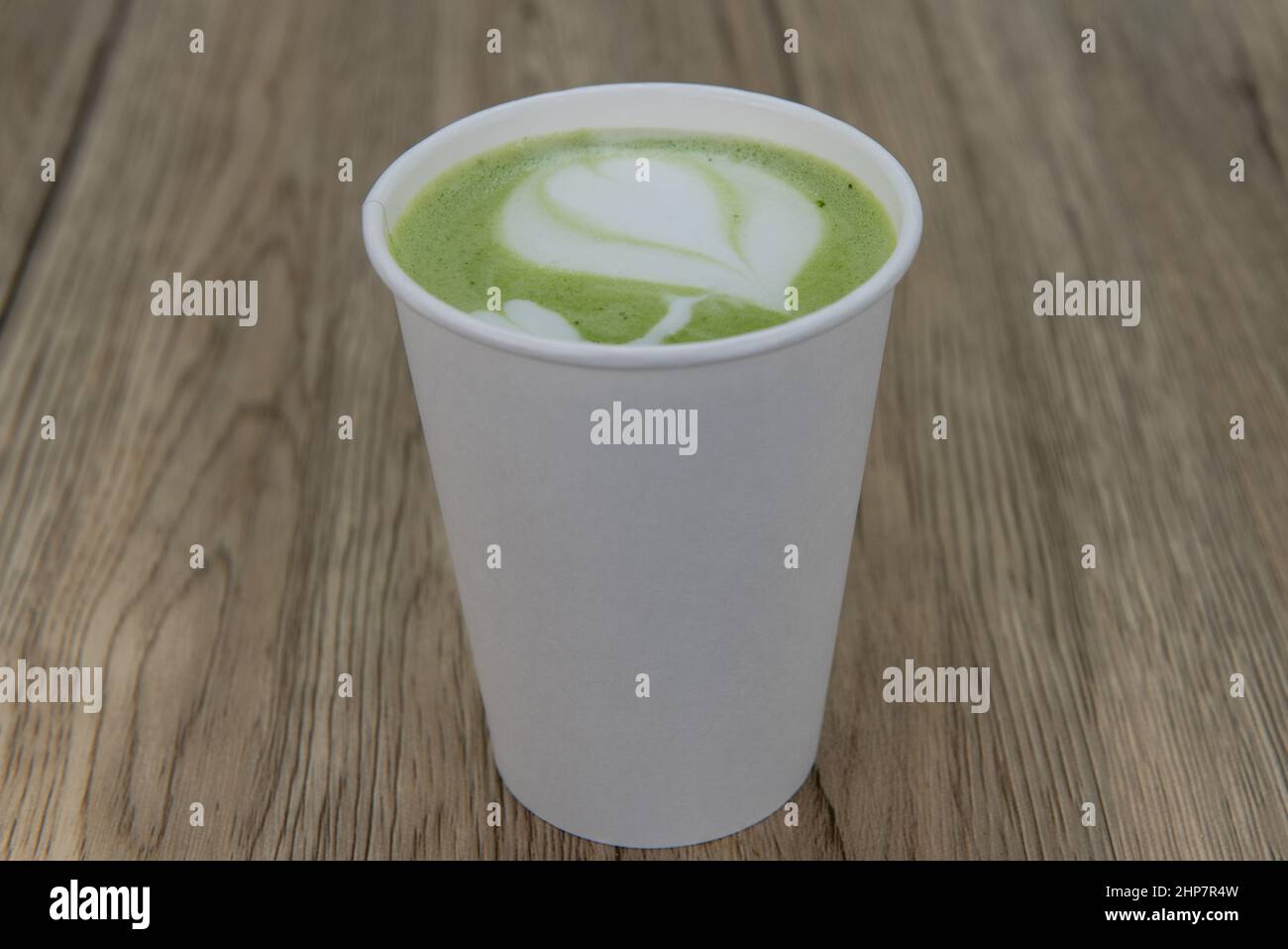Morning addiction ritual for many Americans begins with an unhealthy cup of coffee or matcha latte. Stock Photo