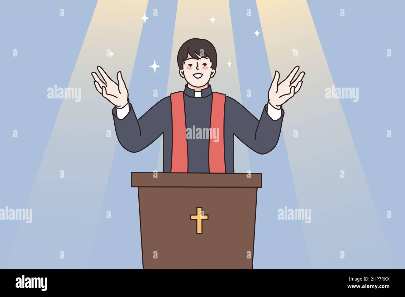 Religion, christianity and spirituality concept. Stock Vector