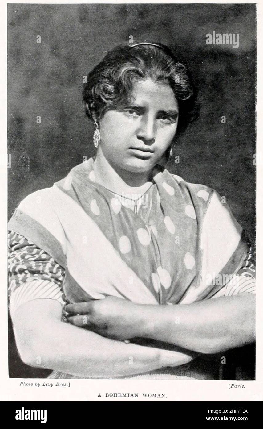 A Bohemian woman From the book The living races of mankind; Volume 2 by Henry Neville Hutchinson, Published in London in 1901 by Hutchinson & co Stock Photo