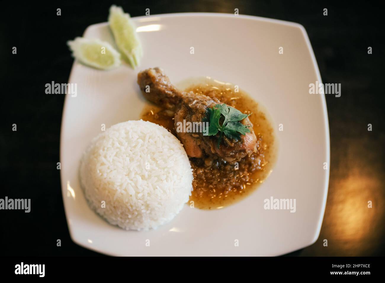 Thai Asian food. Baked Chicken with sauce and rice in restaurant Stock ... Thai Asian food. Baked Chicken with sauce and rice in restaurant Stock ...