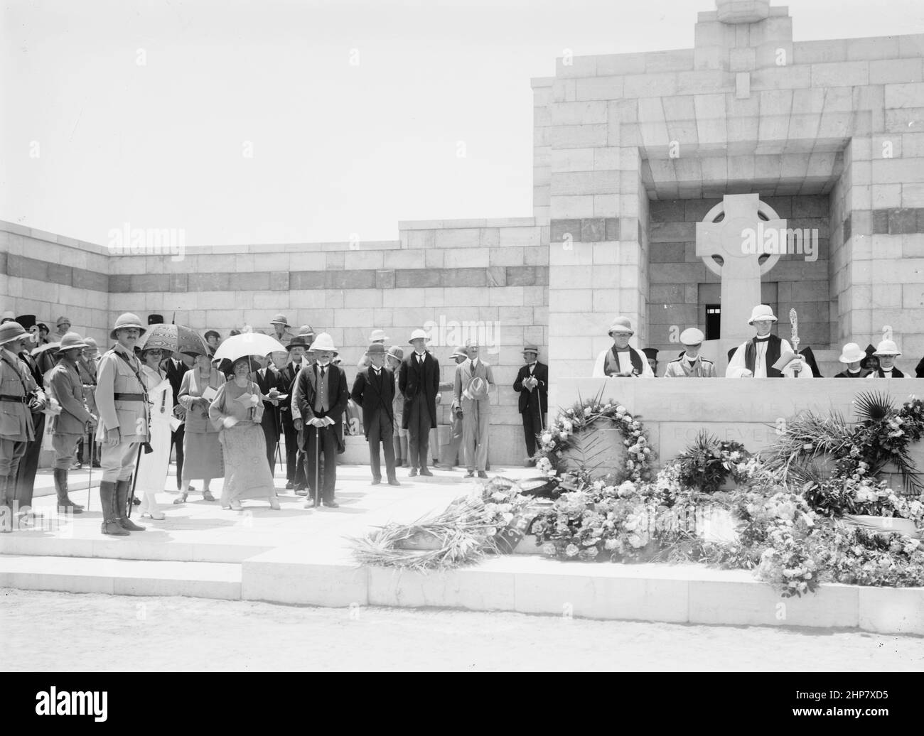 Middle East History: War cemetery Gaza-Belah April 28 1925  Location:  Gaza Strip--Dayr al Balaá¸¥  ca.  1925 Stock Photo