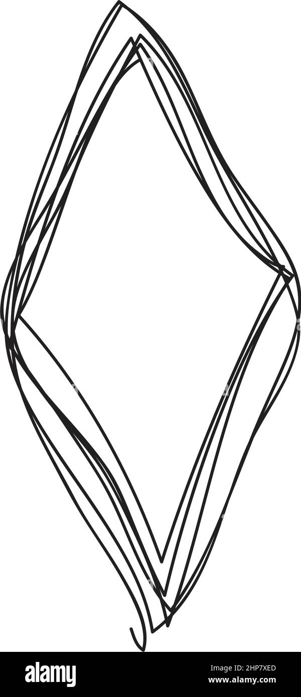 Hand drawn kite doodle, sketch scribble element, pencil art design outline stroke glyph illustration Stock Vector